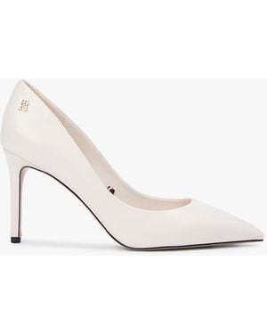 Tommy Hilfiger Leather Pointed Toe Stiletto Heels - White
