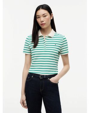 Tommy Hilfiger 1985 Slim Fit Pique Polo Shirt - Green