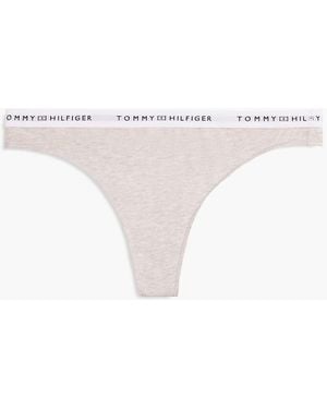 Tommy Hilfiger Repeat Logo Waistband Thong - White
