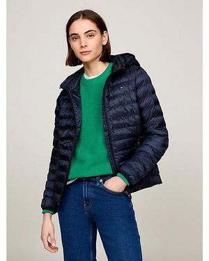 Tommy Hilfiger Capuchonjack Met Donsvulling - Blauw