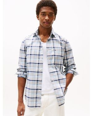 Tommy Hilfiger Regular Fit Check Oxford Shirt - Blue