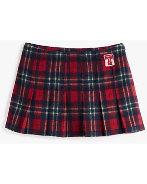 Tommy Hilfiger Plaid Check Mini Skirt - Red