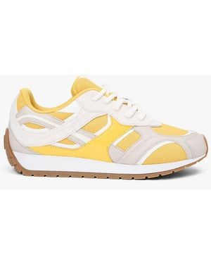 Tommy Hilfiger Th Monogram Leather Mixed Texture Trainers - Metallic