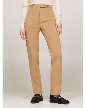 Tommy Hilfiger Gabardine Slim Trousers - Natural