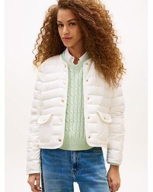 Tommy Hilfiger Water Repellent Lightweight Down Slim Jacket - White