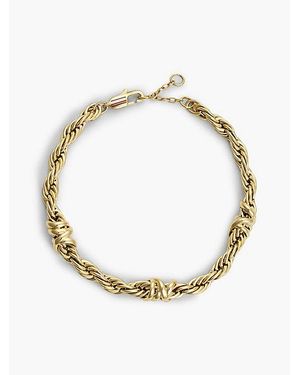 Tommy Hilfiger Pulsera De Cadena Tipo Cuerda Chapada En Oro - Metálico