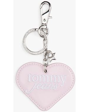 Tommy Hilfiger Breloque Cœur À Logo Brodé - Rose