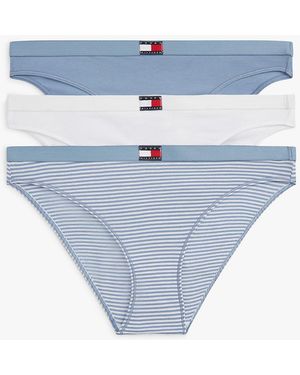 Tommy Hilfiger 3-Pack Heritage Flag Logo Briefs - Blue