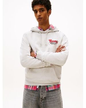 Tommy Hilfiger Logo Terry Hoody - White