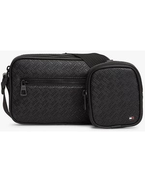 Tommy Hilfiger Embossed Flag Modular Crossbody Bag - Black