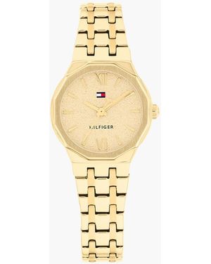 Tommy Hilfiger Plated Frosted Dial Chain-Link Watch - Metallic