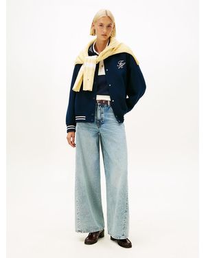 Tommy Hilfiger Twist '70S High Rise Wide Leg Jeans - Blue
