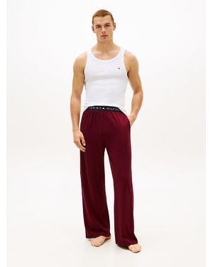 Tommy Hilfiger Th Original Jersey Relaxed Lounge Trousers - Red