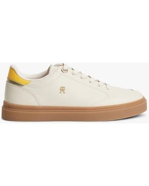 Tommy Hilfiger Th Monogram Leather Trainers - White