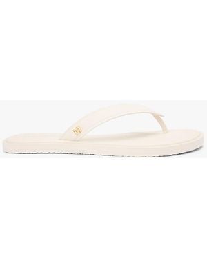 Tommy Hilfiger Chic Th Monogram Flip-flops - Natural