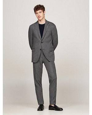Tommy Hilfiger Single-Breasted Pak Met Krijtstreep - Grijs