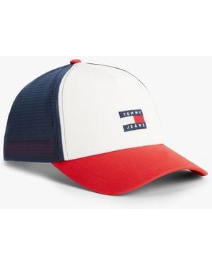 Tommy Hilfiger Heritage Signature Colour-Blocked Trucker Cap - White