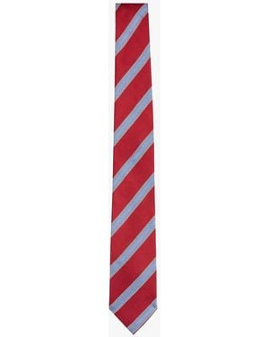 Tommy Hilfiger Stripe Pure Silk Tie - Blue