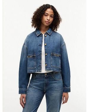 Tommy Hilfiger Chaqueta Vaquera Amplia Con Horsebit - Azul