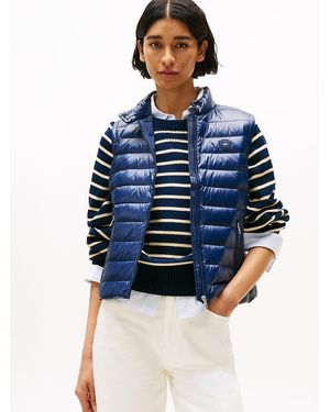 Tommy Hilfiger Doudoune Sans Manches Compressible Légère - Bleu