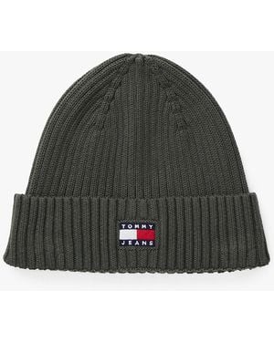 Tommy Hilfiger Berretto Heritage A Coste Con Logo - Verde