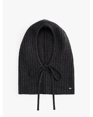 Tommy Hilfiger Pasamontañas De Punto Trenzado Con Logo - Negro