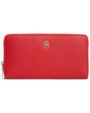 Tommy Hilfiger Hilfiger Icon Zip-Around Wallet - Red