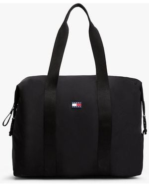 Tommy Hilfiger Borsone Con Logo Gommato - Nero