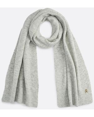 Tommy Hilfiger Th Monogram Metallic Scarf - White