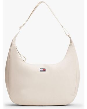 Tommy Hilfiger Borsa A Tracolla Con Logo Gommato - Bianco
