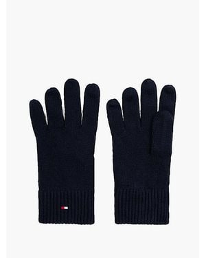 Tommy Hilfiger Hilfiger Flag Embroidery Gloves With Cashmere - Blue