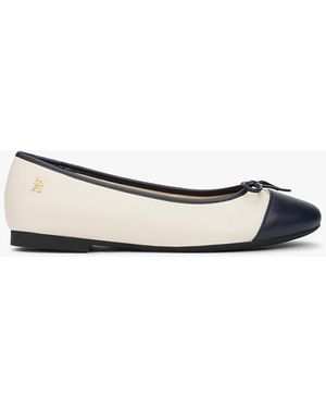 Tommy Hilfiger Leather Toe Cap Ballerinas - White
