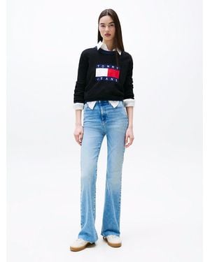 Tommy Hilfiger Sylvia High Rise Flared Leg Jeans - Blue
