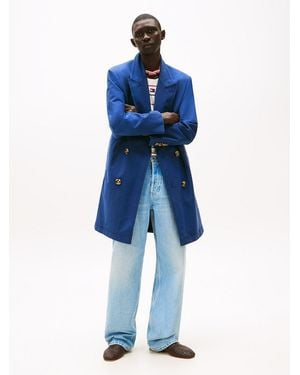 Tommy Hilfiger Manteau Croisé The Runway Collection - Bleu