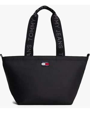 Tommy Hilfiger Repeat Logo Tote Bag - Black