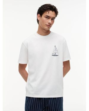 Tommy Hilfiger Back Graphic Relaxed Jersey T-Shirt - White