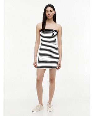 Tommy Hilfiger Extra Slim Fit Bandeau-Minikleid - Weiß