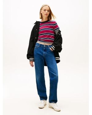 Tommy Hilfiger Mid Rise Slim Straight Leg Jeans - Blue