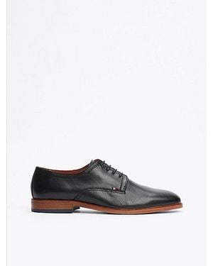 Tommy Hilfiger Zapatos Derby De Piel - Blanco
