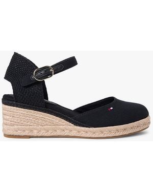 Tommy Hilfiger Canvas Wedge Espadrilles - Blue