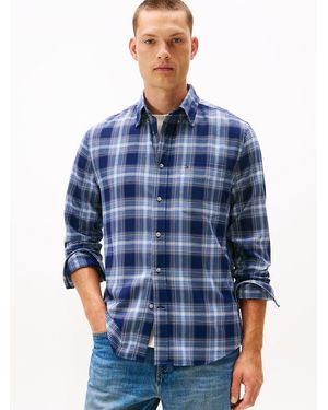 Tommy Hilfiger Regular Fit Check Twill Shirt - Blue