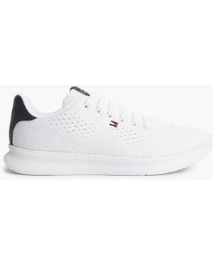 Tommy Hilfiger Lightweight Jacquard Knit Trainers - White