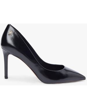 Tommy Hilfiger Leather Pointed Toe Stiletto Heels - White
