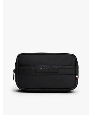 Tommy Hilfiger Toilettas Met Metalen Logo - Zwart