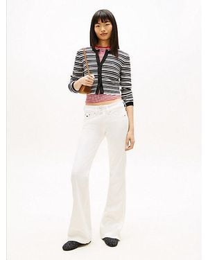 Tommy Hilfiger Vaqueros Bootcut De Talle Bajo Blancos