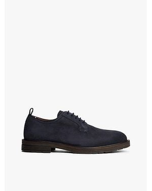 Tommy Hilfiger Zapatos Derby De Ante Con Suela Dentada - Azul