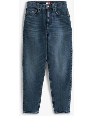 Tommy Hilfiger Ultra High Rise Tapered Mom Jeans - Blue