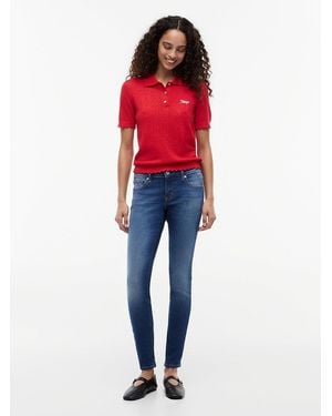 Tommy Hilfiger Faded Low Rise Skinny Jeans - Red