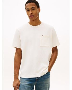 Tommy Hilfiger Pocket Relaxed Mesh Jersey T-Shirt - White