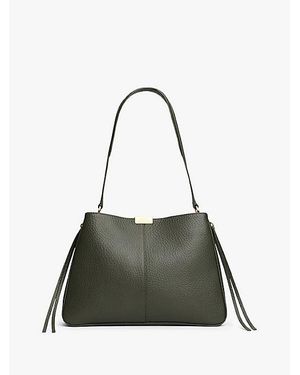 Tommy Hilfiger Casual Schultertasche Aus Narbenleder - Grün